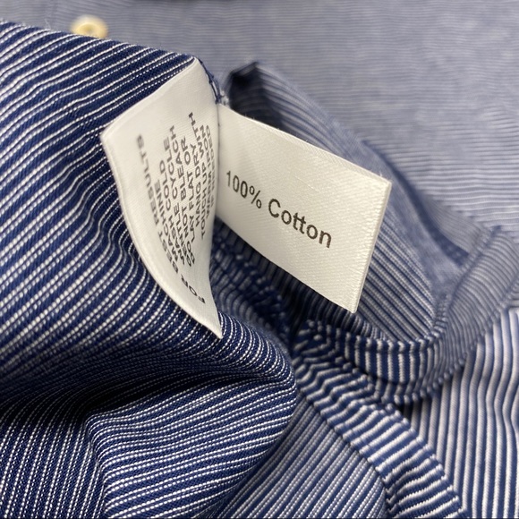 Peter Millar Crown Navy Blue Striped Polo Shirt - Picture 5 of 6